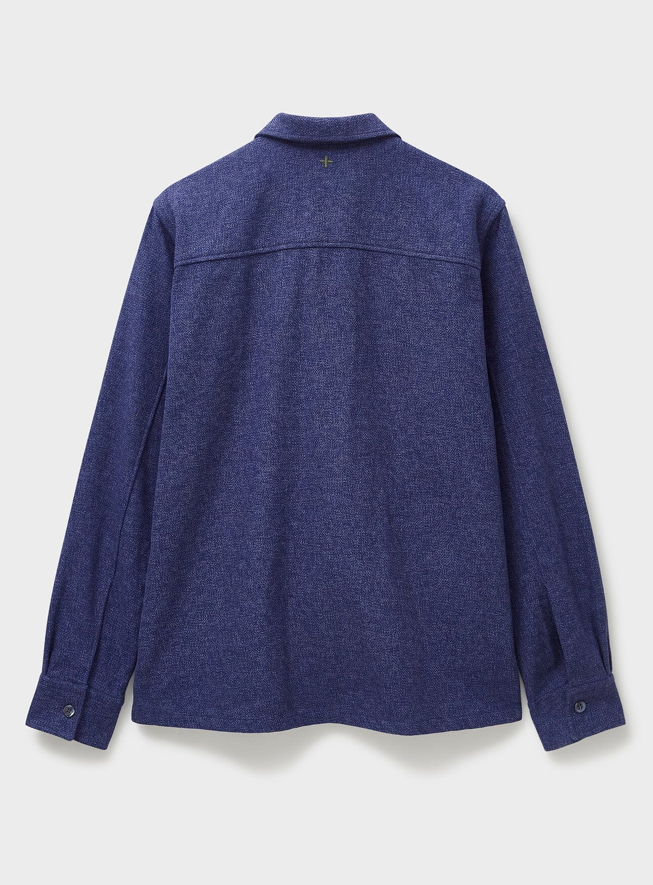 Recycled Piccadilly Cross Weave Blue Overshirt - Image 3
