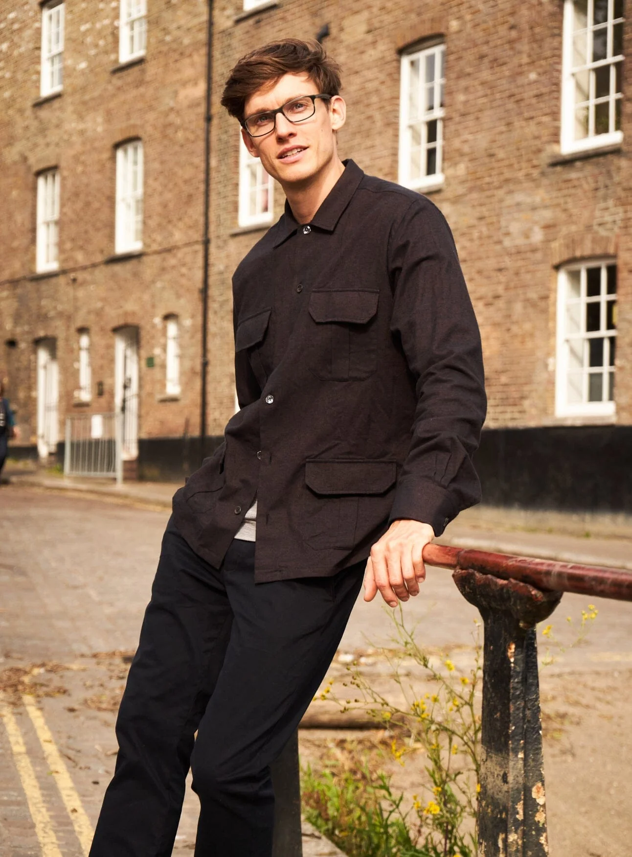 Recycled Italian Chocolate Flannel Overshirt - Image 8