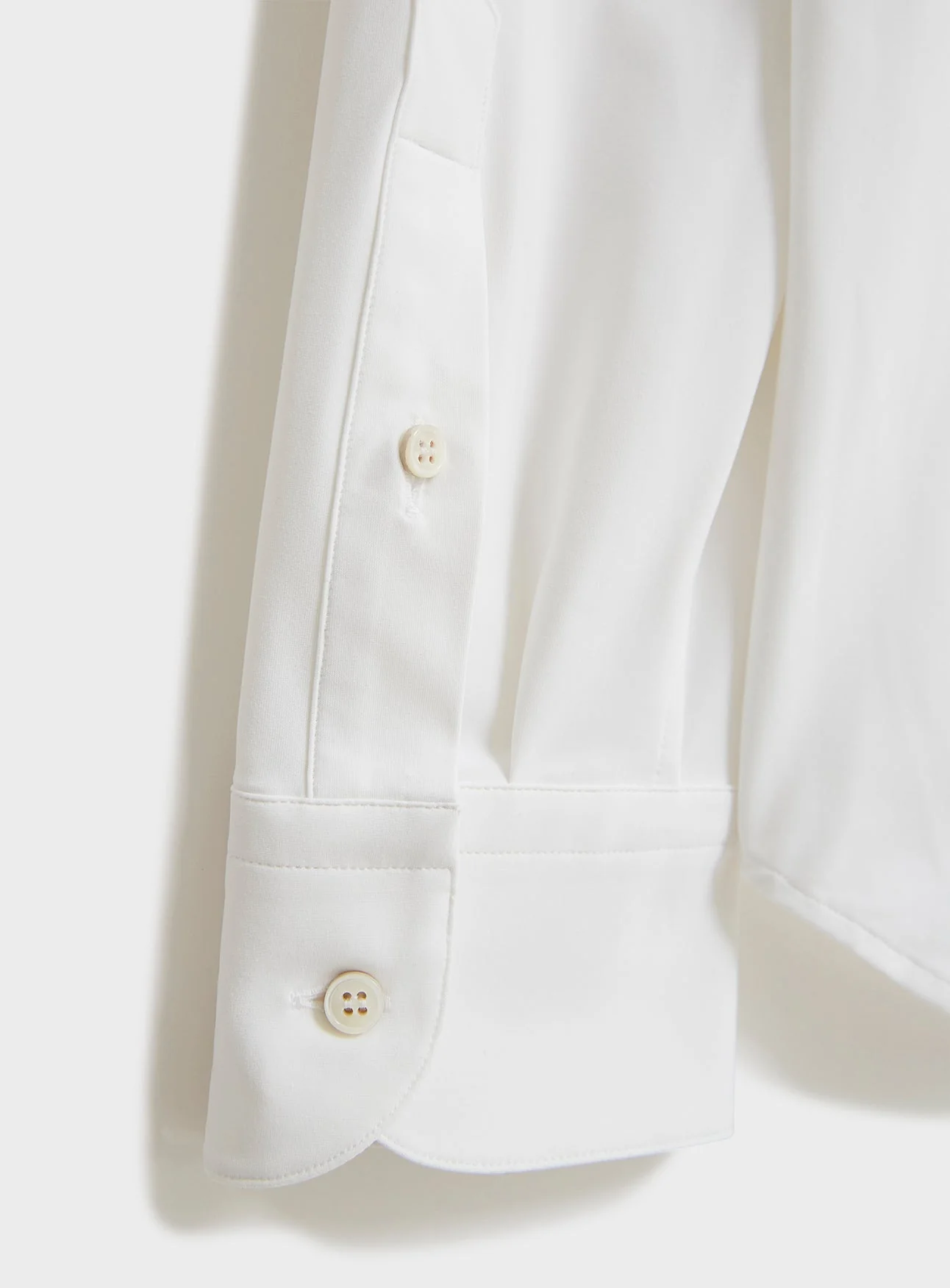Recycled Italian White Cut Away Comfort Shirt - Image 4