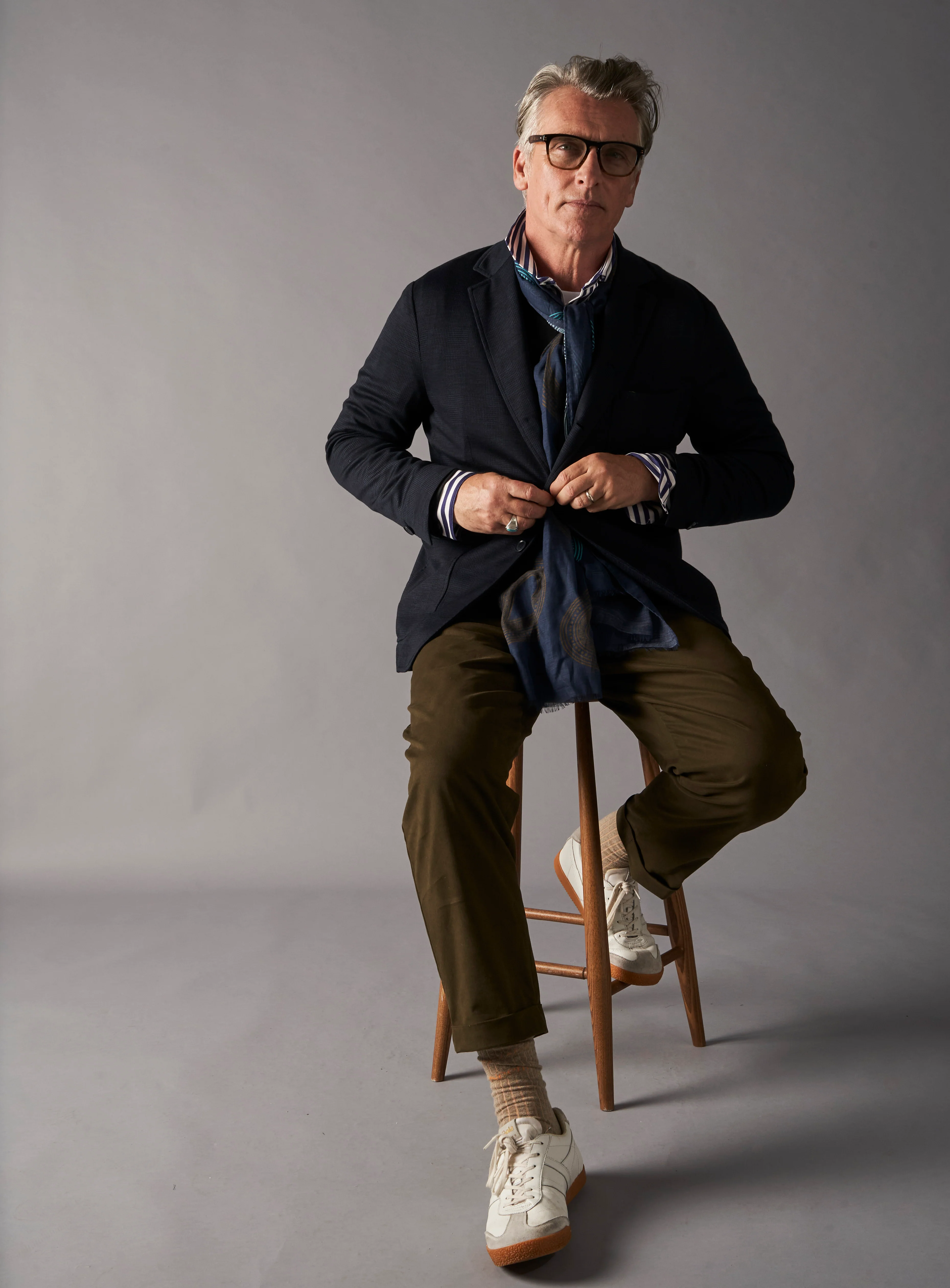 ZQ Merino Wool Dark Navy Prince of Wales Check Blazer - Image 11