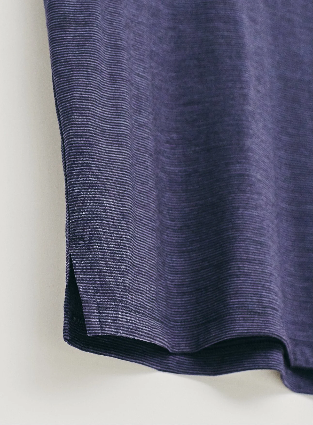 ZQ Merino Navy Stripe Super 120s T-Shirt - Image 6